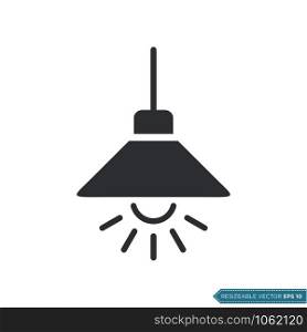 Hanging Lamp Icon Vector Template