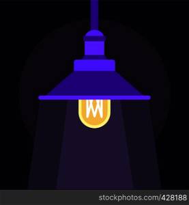 Hanging lantern icon. Flat illustration of hanging lantern vector icon for web. Hanging lantern icon, flat style