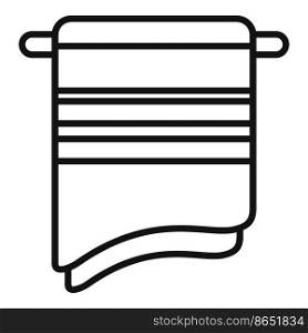 Hanging napkin icon outline vector. Fabric towel. Clean cloth. Hanging napkin icon outline vector. Fabric towel