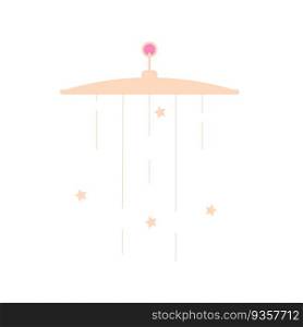 Hanging rotating toy for cot vector design element. Abstract customizable symbol for infographic with blank copy space. Editable shape for instructional graphics. Visual data presentation component. Hanging rotating toy for cot vector design element
