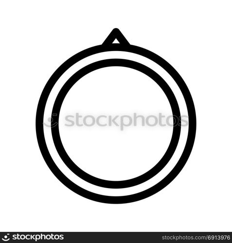 hanging round frame, icon on isolated background