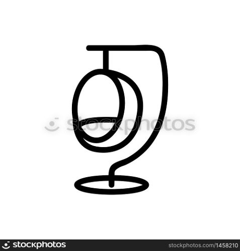 hanging swing cocoon icon vector. hanging swing cocoon sign. isolated contour symbol illustration. hanging swing cocoon icon vector outline illustration