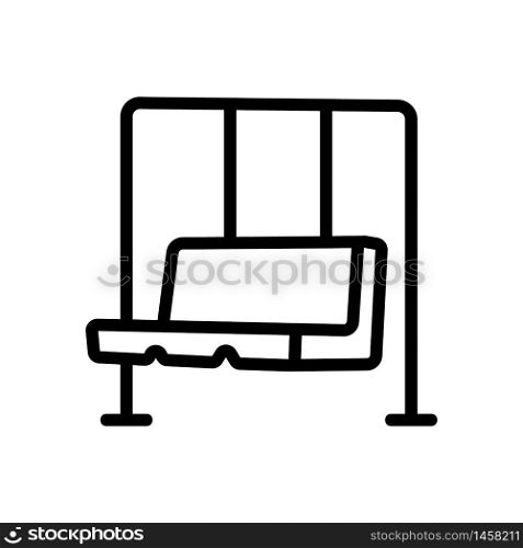 hanging swing in form of sofa icon vector. hanging swing in form of sofa sign. isolated contour symbol illustration. hanging swing in form of sofa icon vector outline illustration