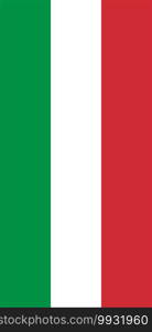 Hanging vertical flag of Italy. Hanging vertical flag