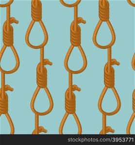 Hangman noose seamless pattern. Hangman texture. Background of the rope loop&#xA;