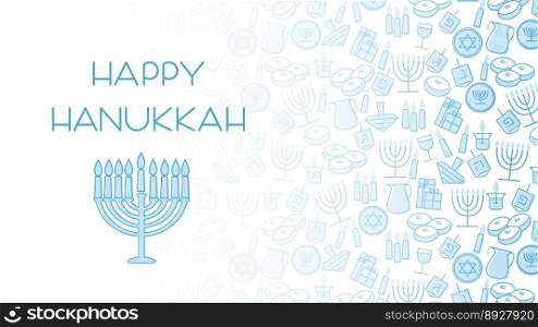 Hanukkah blue background vector image