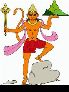 Hanuman the hindu ape (Monkey) god