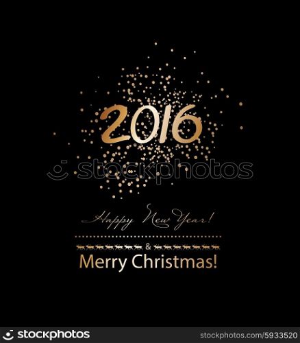 Happy 2016 Holidays Background With Title Inscription With Shadow