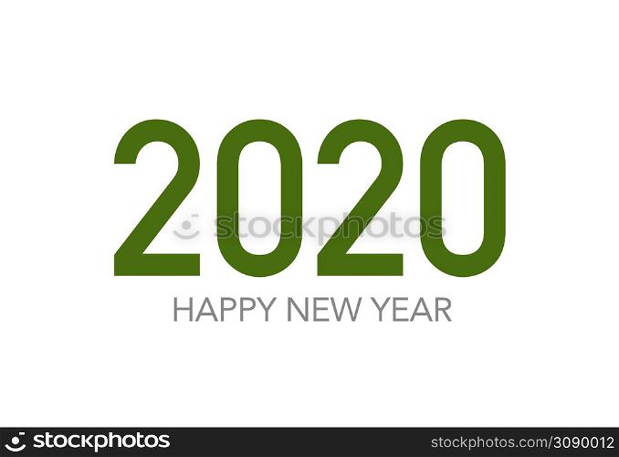 Happy 2020 new year insta color banner in white background for your seasonal holidays flyers, Christmas themed congratulations and cards. Vector illustration.. Happy 2020 new year insta color banner in white background for your seasonal holidays flyers, Christmas themed congratulations and cards.