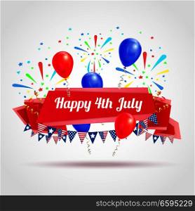 Happy 4th of July Greeting Postcard