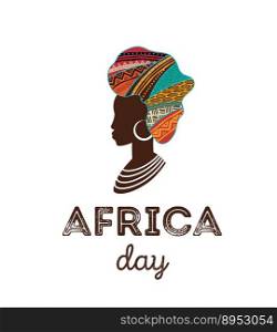 Happy africa day poster banner card vector image