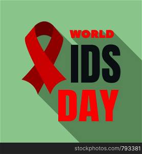 Happy aids day logo set. Flat set of happy aids day vector logo for web design. Happy aids day logo set, flat style