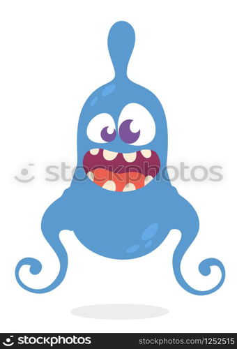 Happy and cute cartoon monster. Vector illustration for Halloween