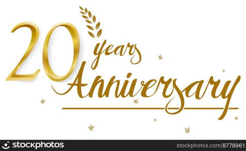 Happy Anniversary celebration design with number
