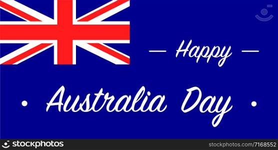 Happy Australia day vector flag celebration. Vector isolated illustration. Happy australia day. EPS 10