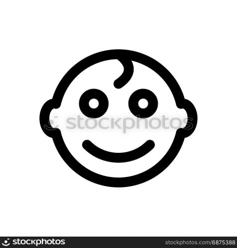 happy baby, icon on isolated background