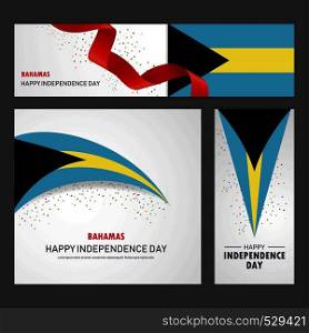 Happy Bahamas independence day Banner and Background Set