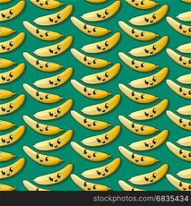 Happy banana seamless pattern for design