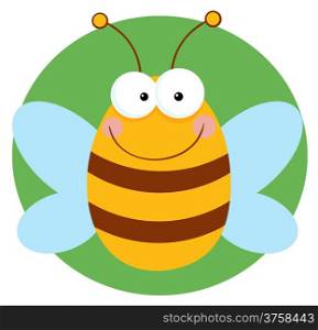 Happy Bee Cartoon Character