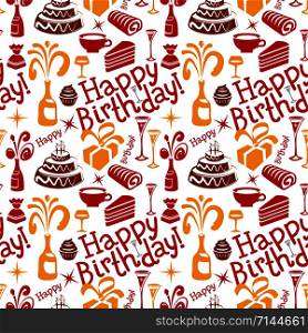 happy birthday background seamless pattern. happy birthday pattern