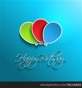 Happy birthday background with colourful balloons