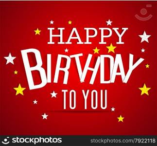 Happy Birthday card on isolated background