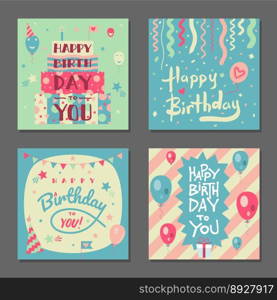 Happy birthday card vector image