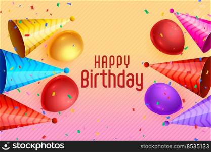 happy birthday celebration colorful background design