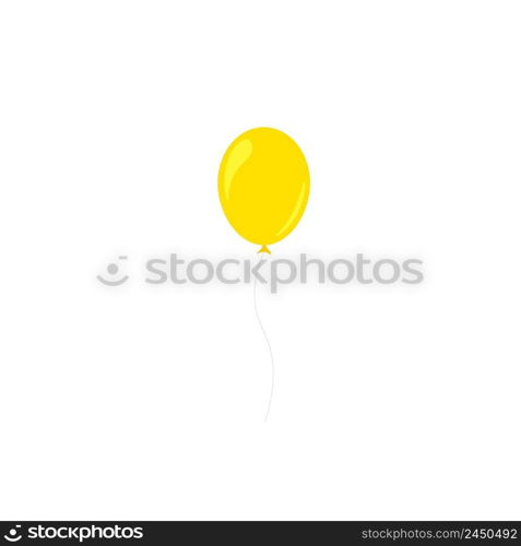 Happy birthday feast, birthday party, many colorful balloons, flat vector illustration and icons