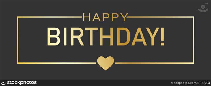 HAPPY BIRTHDAY greeting inscription for postcard, cover, banner, poster and theme design. Flat style.