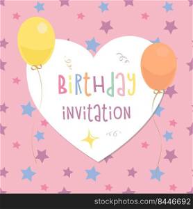 happy birthday, holiday, christmas greeting and invitation card. there are balloon, gift boxes, confetti, cup cake, teddy bear. layout template in A4 size. vector illustration