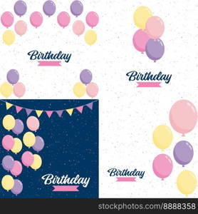 Happy Birthday in a sleek. modern font with a gradient color scheme and a confetti effect