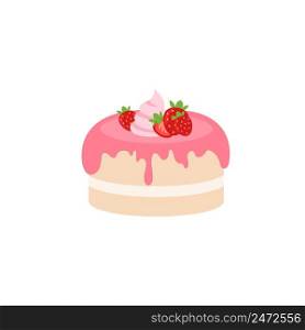 Happy birthday party birthday cake box fruit cake Celebration Party birthday candles set isolated flat vector graphic design illustration And icon elements