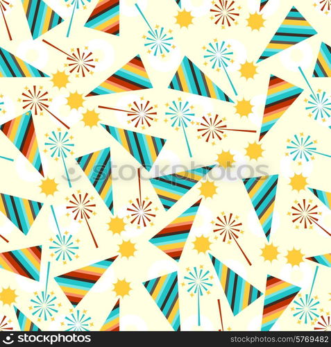 Happy Birthday party seamless pattern.