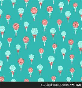 Happy Birthday Seamless Pattern with Candies