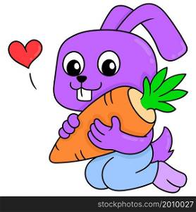 happy bunny loves big carrots