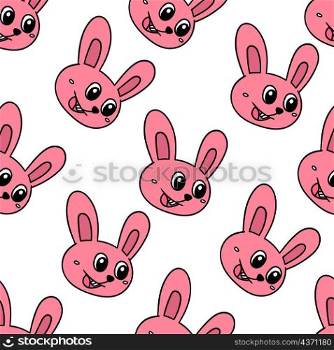 happy bunny pet seamless pattern textile print
