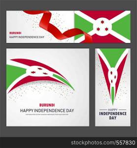 Happy Burundi independence day Banner and Background Set