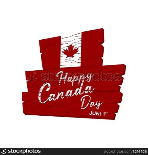 Happy canada day holiday invitation design vector image