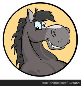 Happy Cartoon Horse