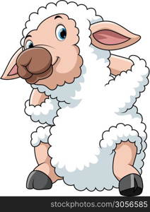 happy cartoon sheep