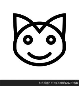 happy cat, icon on isolated background