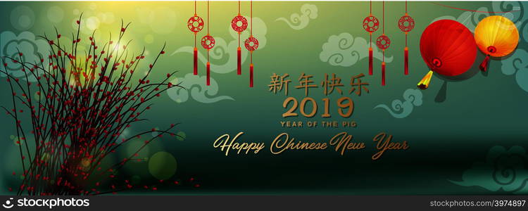 Happy Chienese New Year 2019, Year of the Pig.