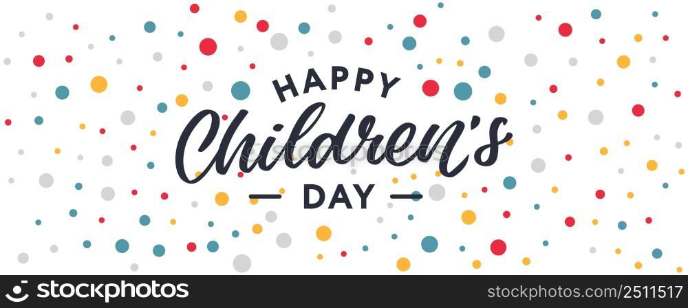 Happy Children&rsquo;s day. Holiday phrase. Hand drawn vector lettering. Happy Children&rsquo;s day. Holiday phrase. Hand drawn vector lettering.