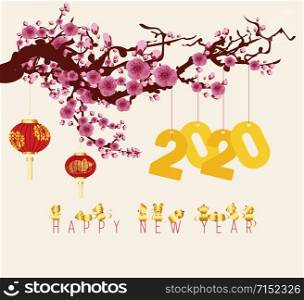 Happy chinese new year 2020. Year of the Rat
