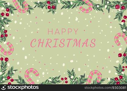 Happy Christmas card. Christmas template for banner, ticket, leaflet, card, invitation, poster and so on