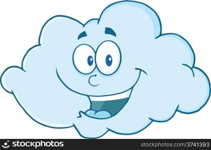 Happy Cloud Cartoon Mascot Character