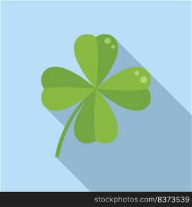 Happy clover icon flat vector. Irish luck. Lucky day. Happy clover icon flat vector. Irish luck