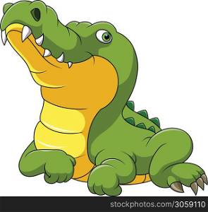 happy crocodile cartoon