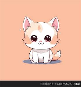 Happy Cute Cat Vector illustration